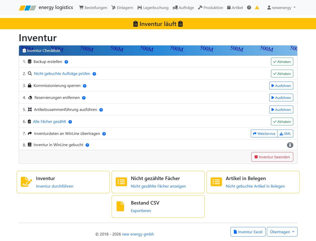 Inventur-Checkliste Inventur-Checkliste