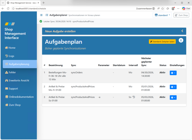 Aufgabenplanung